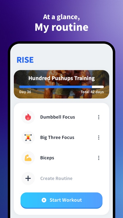 RISE - Workout Tracker Gym Log