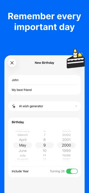 Birthday Reminder + AI Wishes screenshot 2