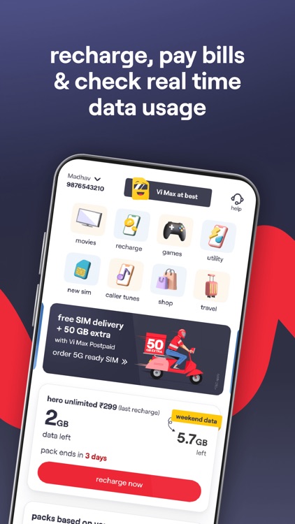 Vi: Recharge, Payments & Games
