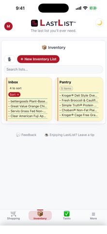 LastList: Grocery List Planner iPhone screenshot