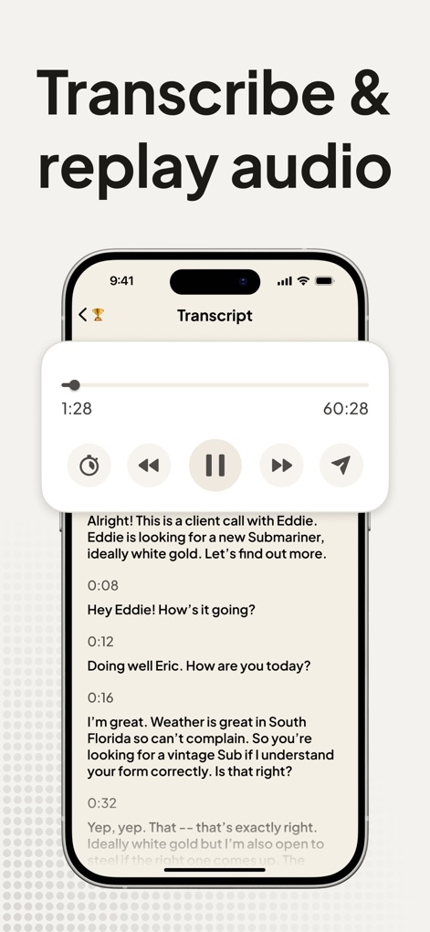 Coconote - AI Note Taker - This tool provides accurate audio transcription, allowing users to replay sections of a recording and follow along with the time-stamped text.