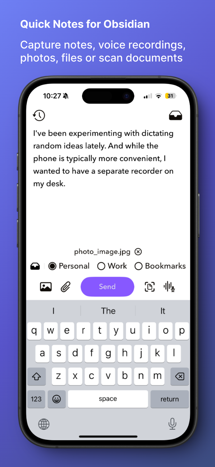 Quick Capture for Obsidian