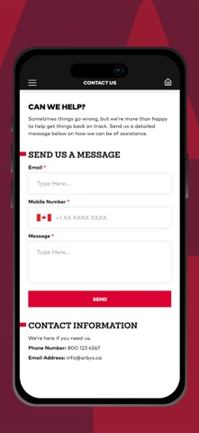 Arby's NON-US iPhone screenshot