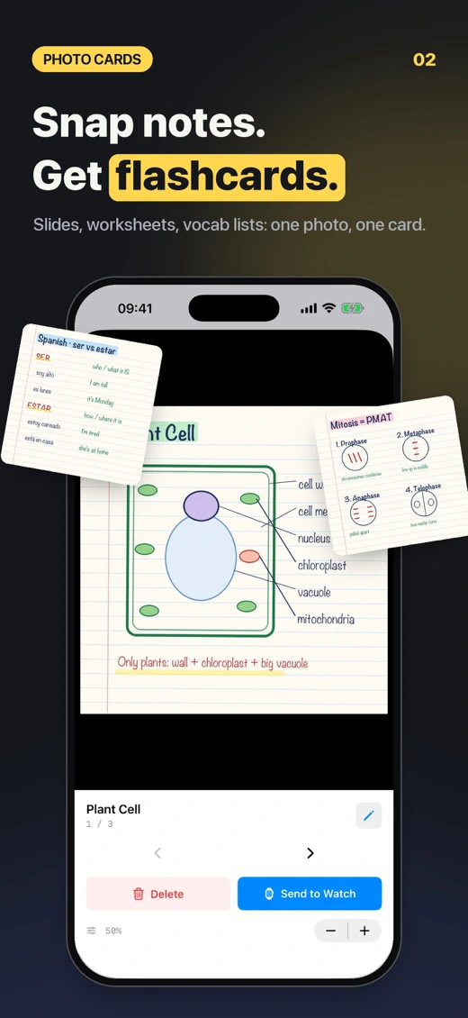 QuickNotes: Watch Flashcards screenshot 2
