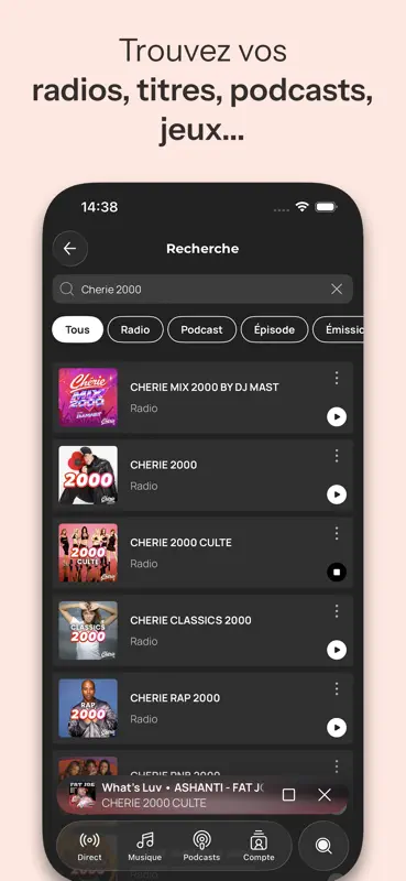 Chérie FM : Radios & Podcasts screenshot 4 of 8