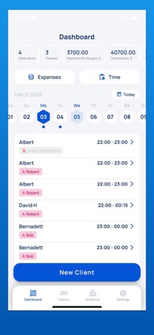 7Gym Admin screenshot