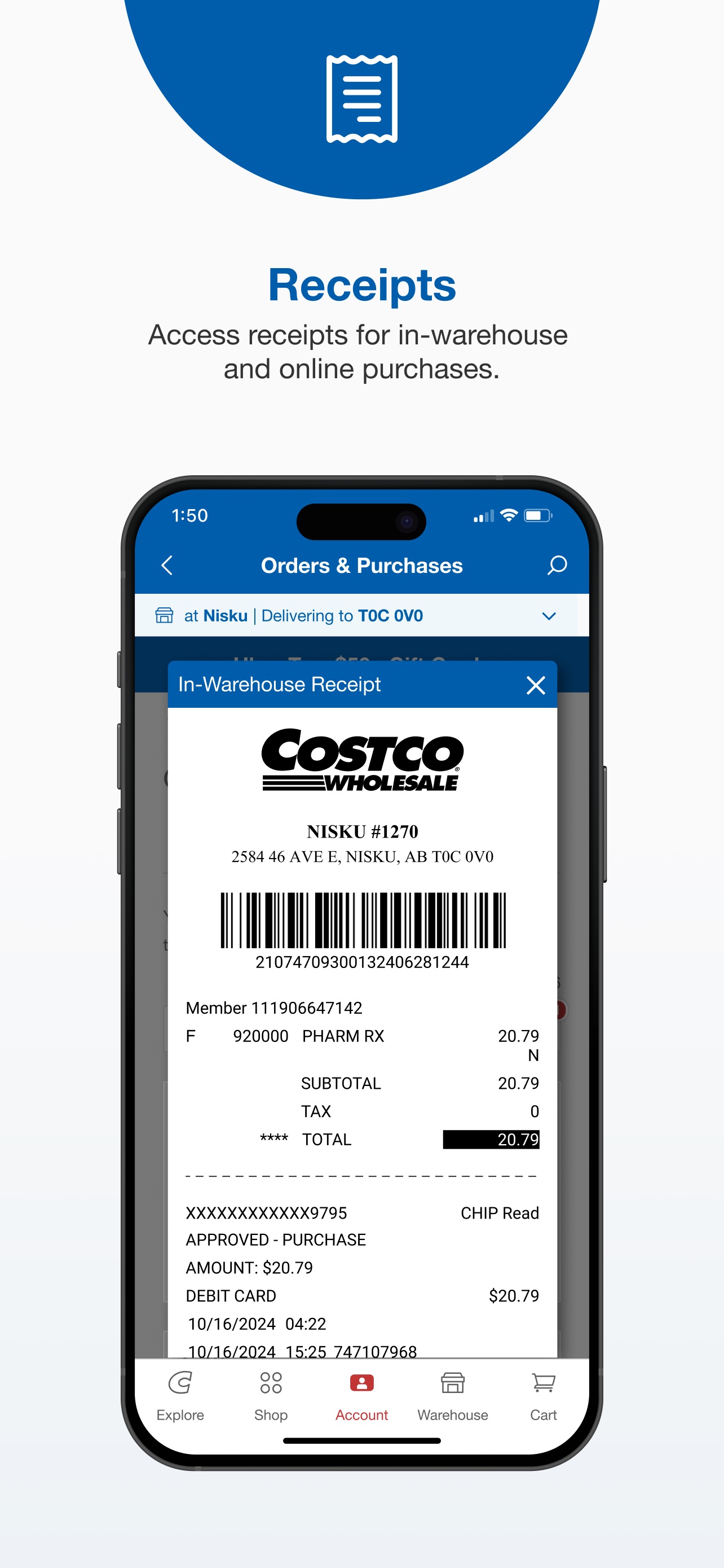 Costco screenshot