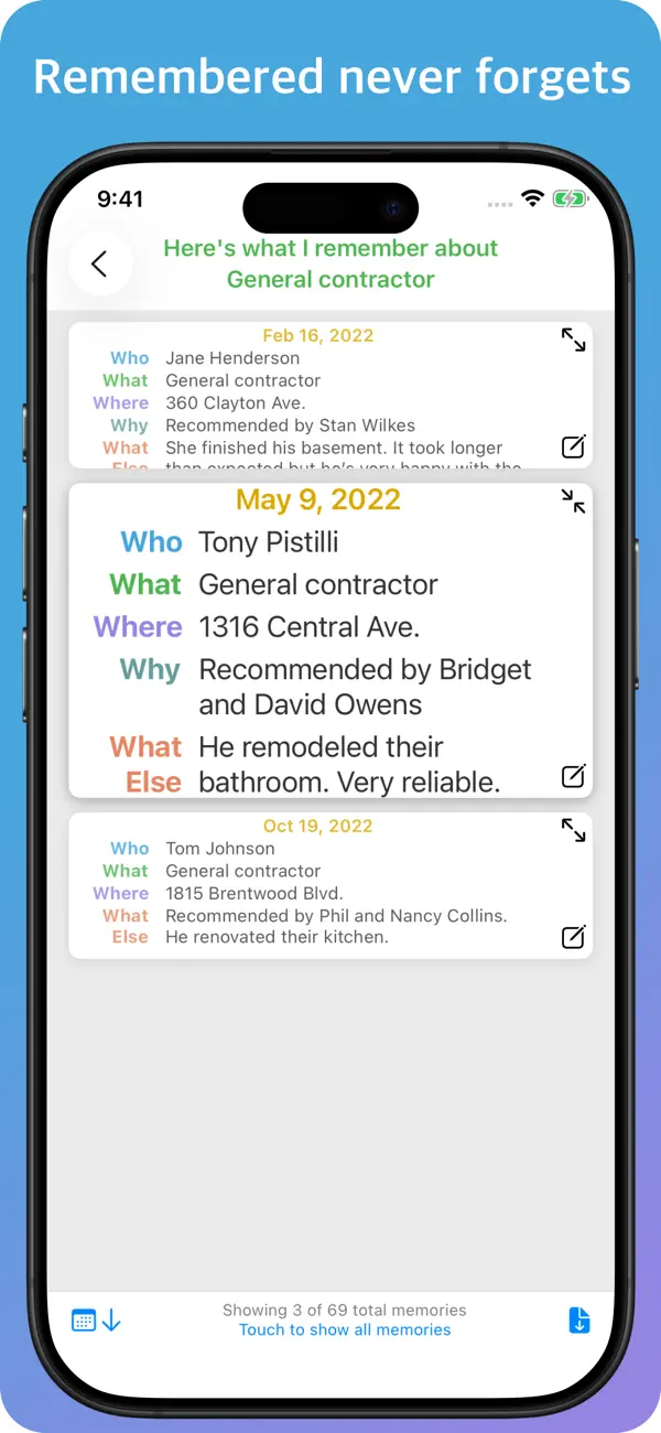 #4. Remembered: Back Up Your Brain (iOS) Podle: Michael Gruenthal