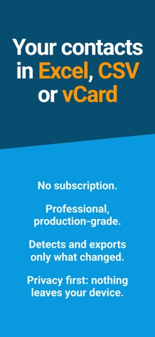 Export Contacts Pro: CSV Excel iPhone screenshot