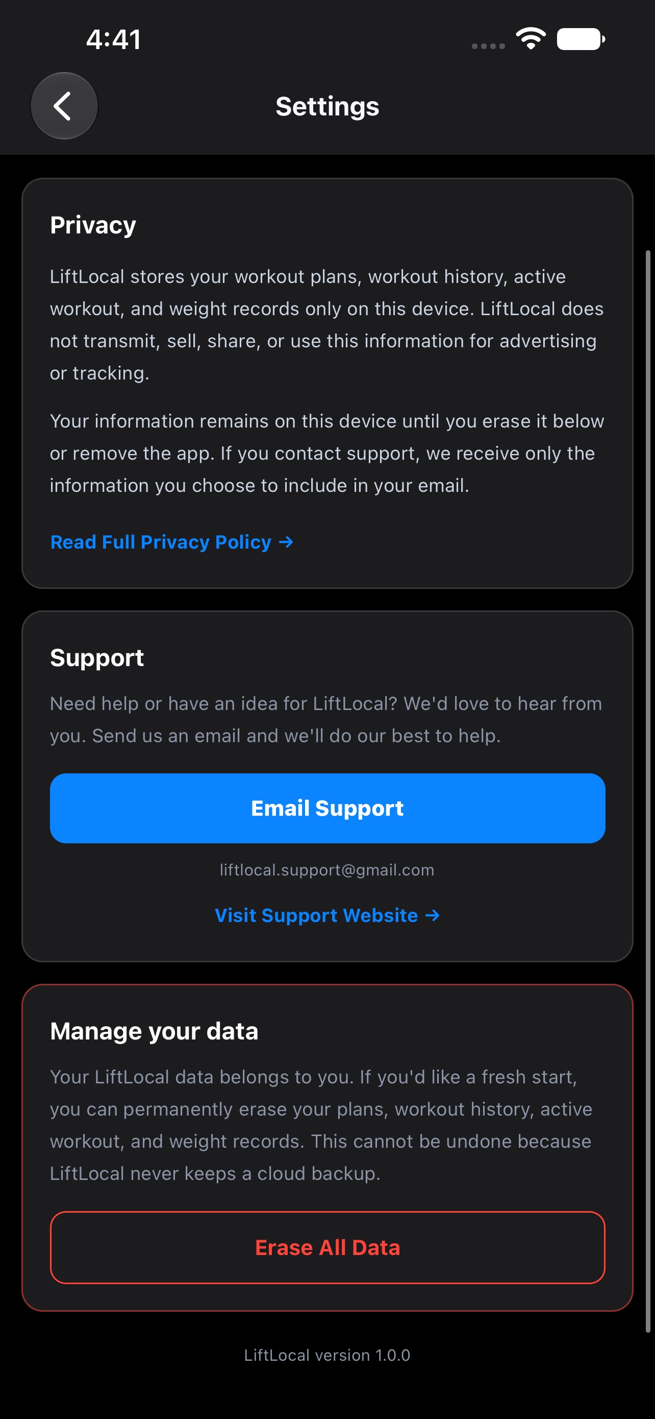 Screenshot 3 of LiftLocal