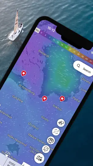 Скриншот Windfinder: ветер и погода на iPhone 2