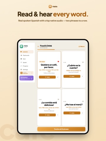Habla - Learn & Speak Spanish iPad screenshot