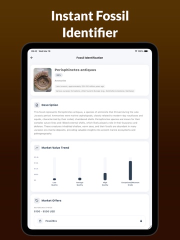 Fossil Identifier : FossilScan iPad screenshot