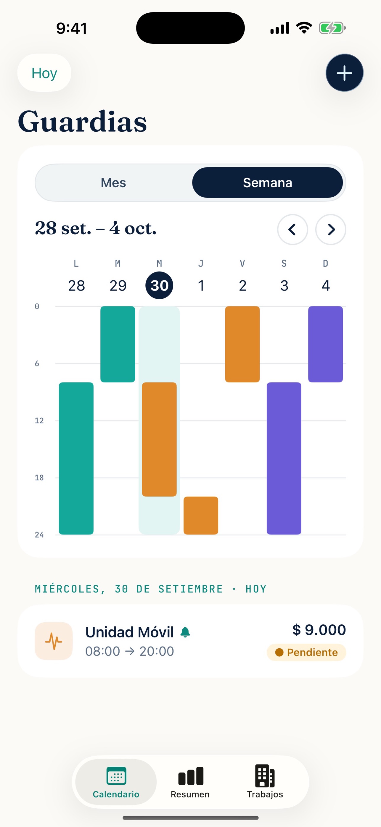 Screenshot 2 of Guardia Planner