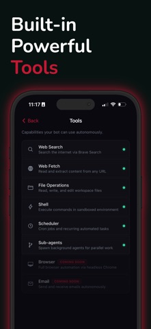 Nanoswarm: OpenClaw App iPhone screenshot