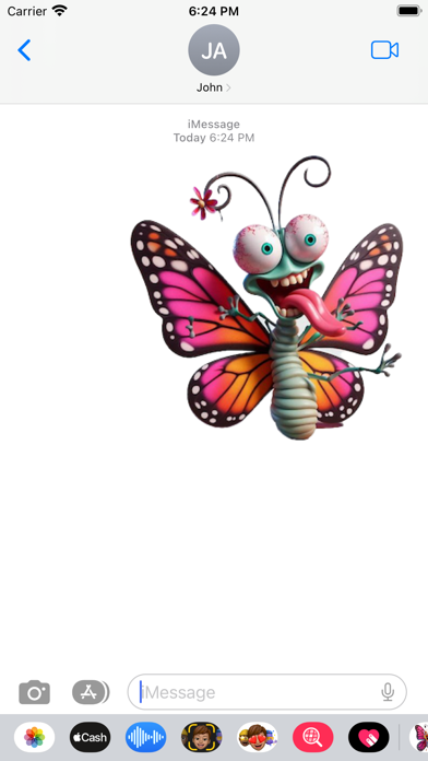 Goofy Butterfly Stickers Screenshot