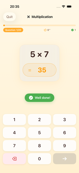 QuizTables - Mental Math Screenshot 2 of 6