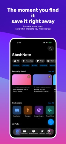 StashNote Bookmarks Read Later Screenshot 2 of 10