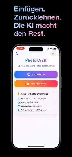Screenshot von Foto Craft - AI Bearbeitung auf dem iPhone 1