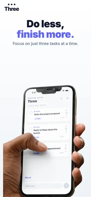 Three — Focus screenshot 1