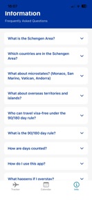 Schengen Visa Tracker screenshot