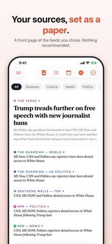 Unlimited News app screenshot