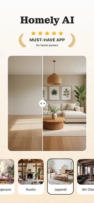 Homely AI - Interior Design iPhone screenshot 1