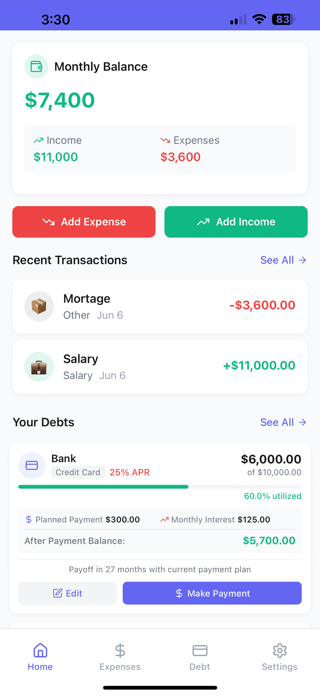 My Expense Tracker (8891f6) Screenshot 2 of 3