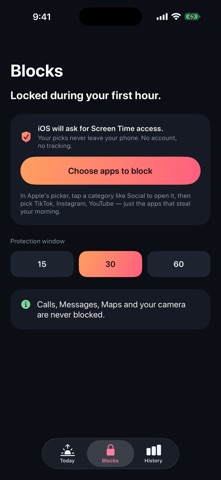 First Hour: Anti-Scroll Alarm screenshot