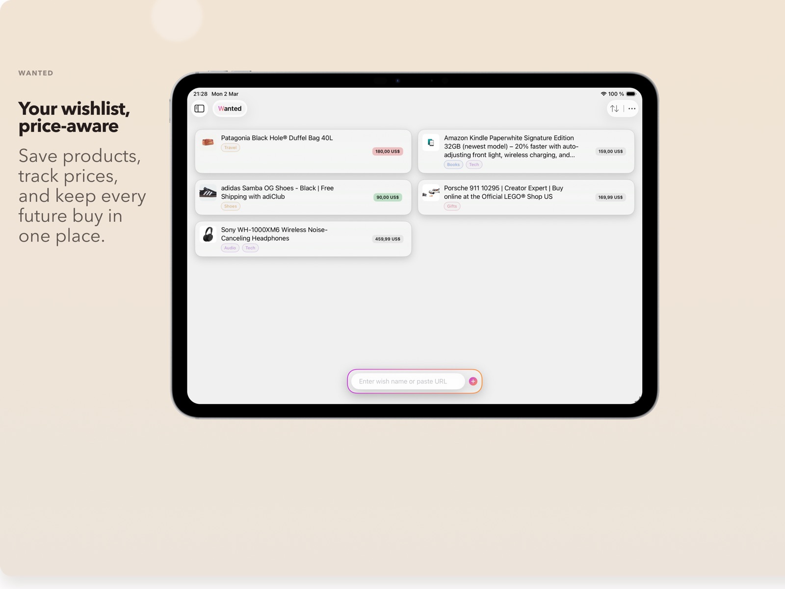 Wanted: Wishlist ipad screenshot 3