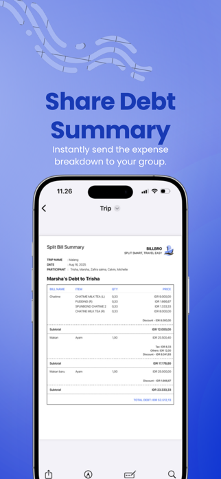 BillBro: Split Bills for Trips Screenshot 8 of 9