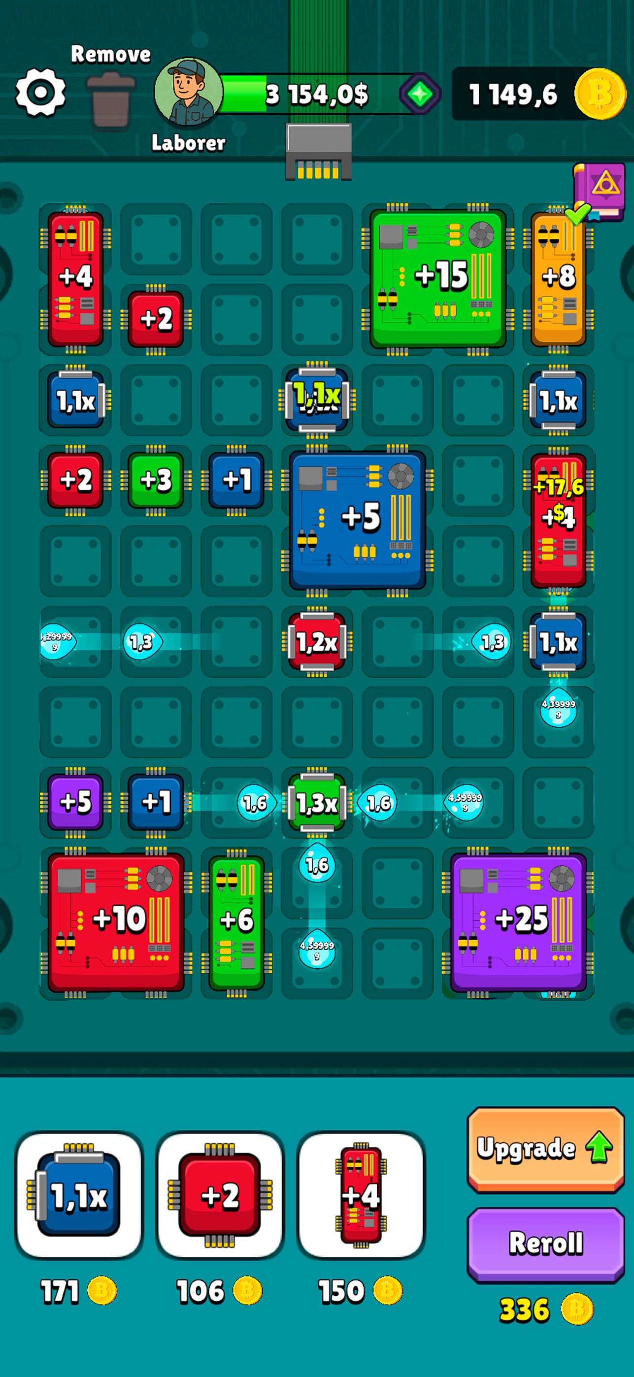 Screenshot 2 of BitСoiner - Merge Chips