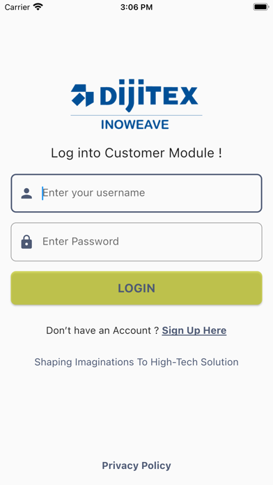 DijiTex Customer Care Screenshot