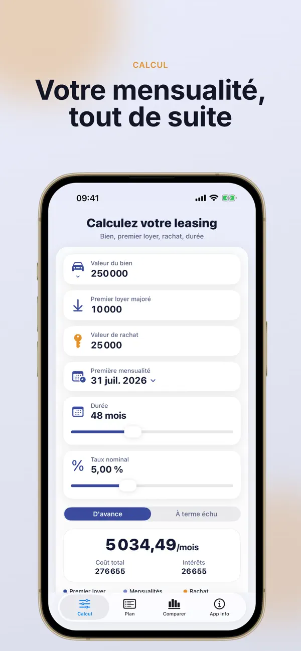 Screenshot #1 pour Leasing Calculator Light