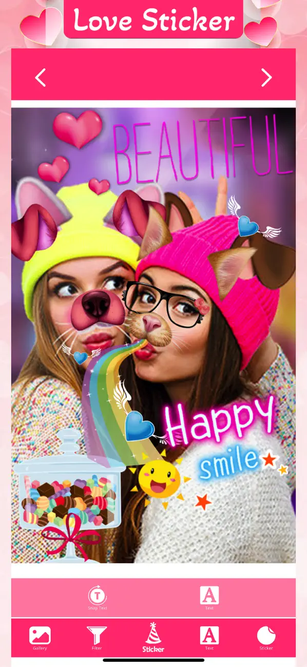 Screenshot #1 pour Love Cam Effects - HeartLens
