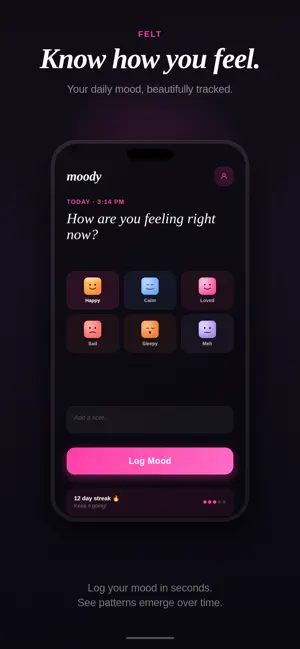 Felt: Mood Tracker & Journal screenshot 1