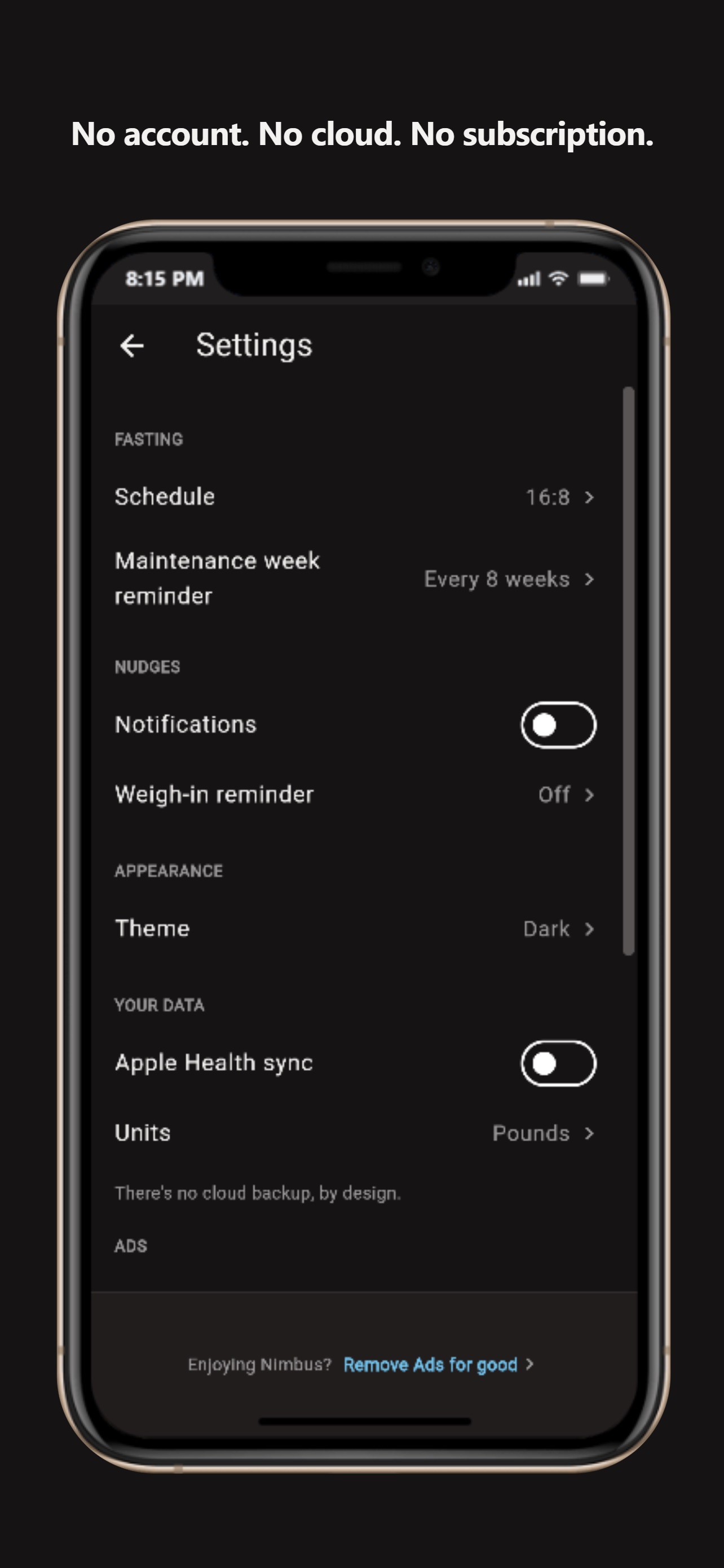 Screenshot 2 of Nimbus: Fasting