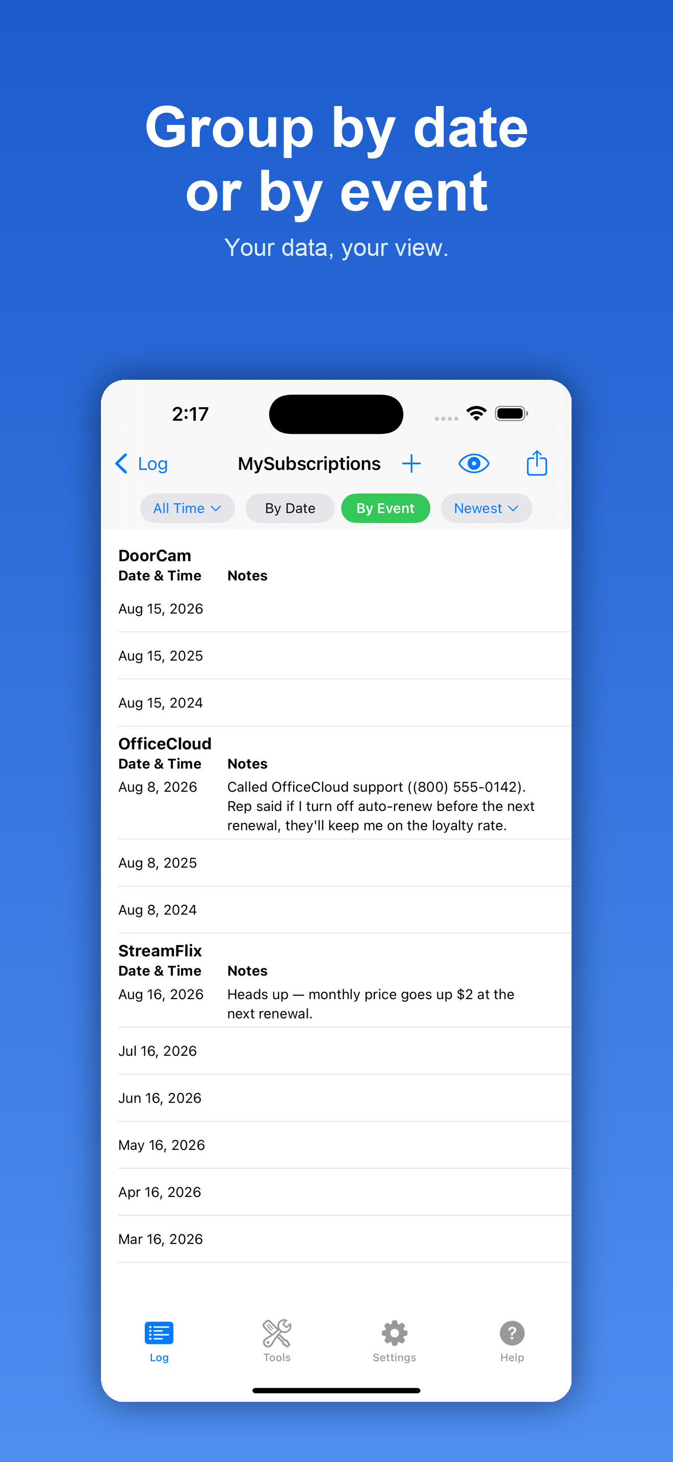 Log It All screenshot 6