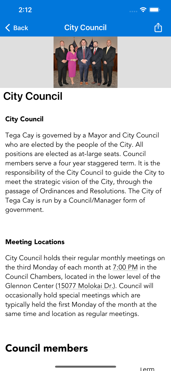 City of Tega Cay, SC