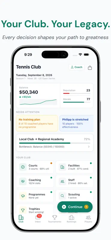 Tennis Tycoon screenshot 1 of 7
