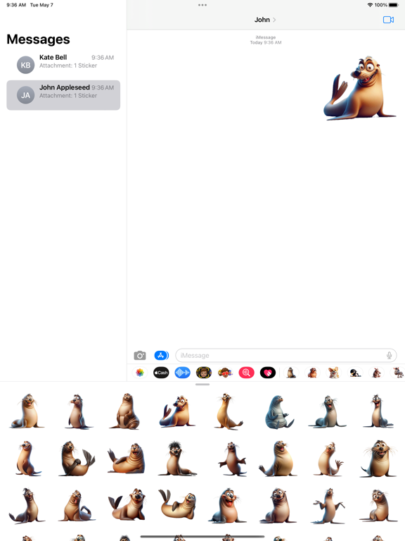 Screenshot #4 pour Silly Sea Lion Stickers
