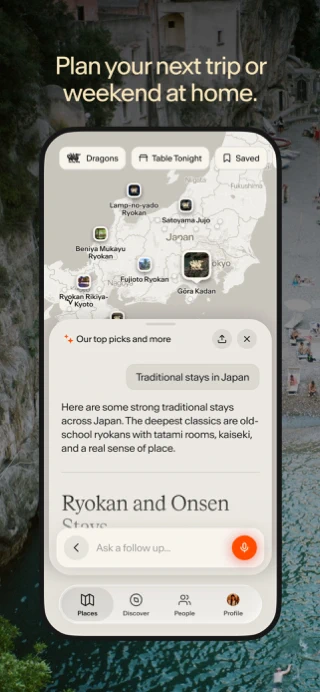 Places: Curated Travel Guide App Store search result