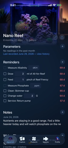 AquaticLog app screenshot