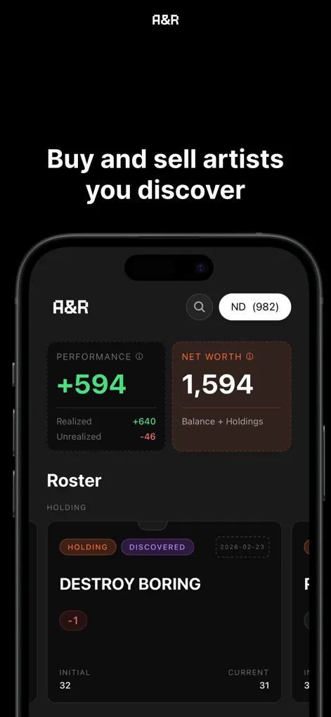 A&R: Trade with Taste - Music App | MWM
