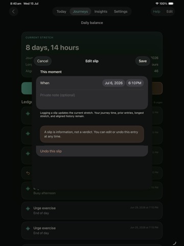 Sober: Quit Anything iPad screenshot