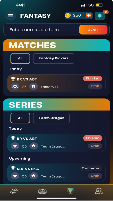 Dragoz Sports: Fantasy Cricket iPhone screenshot 2 - Sports app
