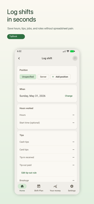 Tipbook: Tip Tracker Screenshot 4 of 5