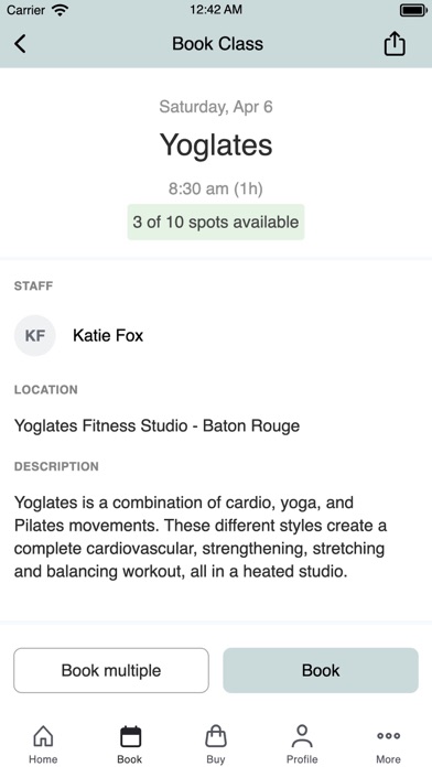 Yoglates Fitness Studios Screenshot