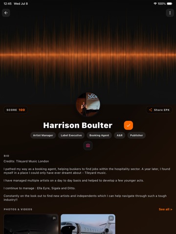 Loudar iPad screenshot