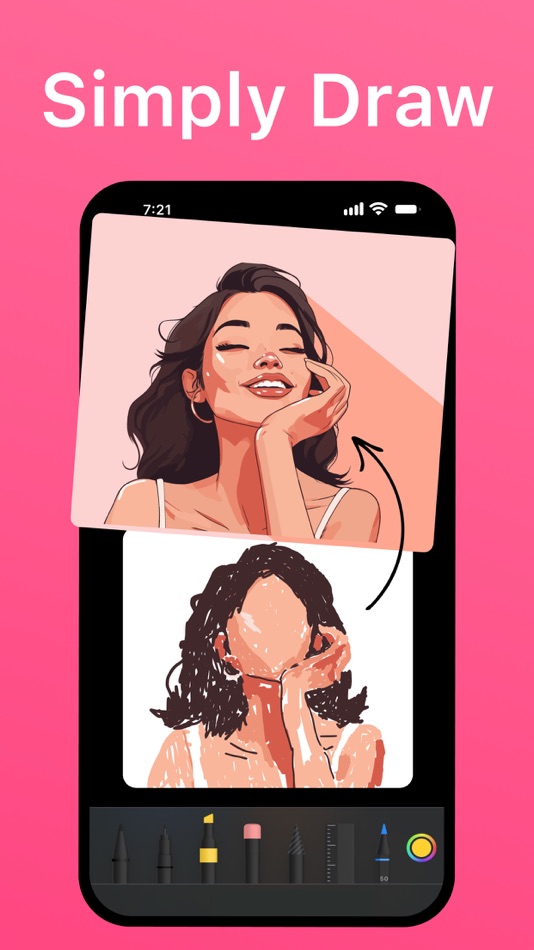 #1. Realtime drawing AI Painter (iOS) Podle: nazife ince
